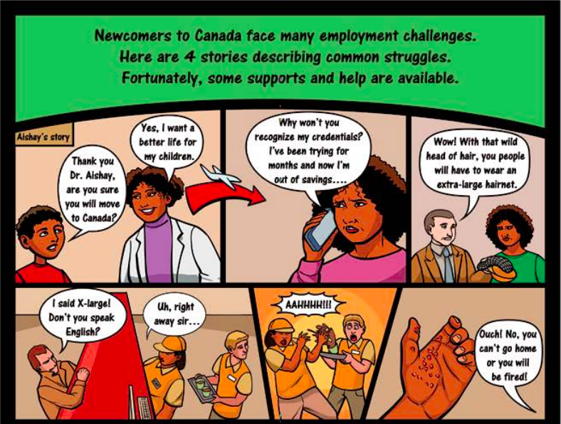 Newcomers Facing Labour Struggles Comic